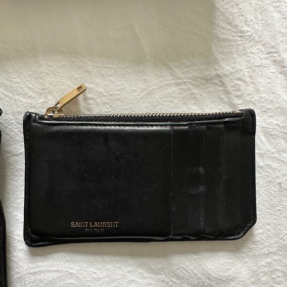 Saint Laurent Paris Fragments Zip Card Case - Picture 1 of 5